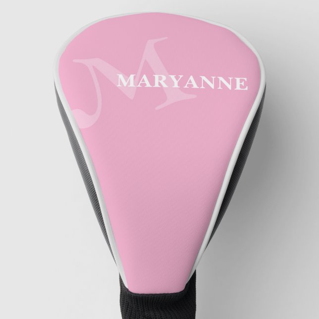 Moderne Monogramm Name Rosa Golf Headcover (Von Creator hochgeladen)