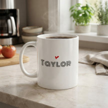 Moderne Monogramm-Name Rotes Herz