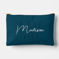 Moderne Monogramm-Name-Schrift Blau
