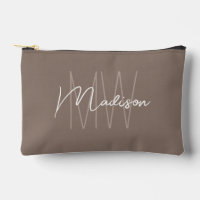 Moderne Monogramm-Name-Script Taupe