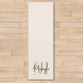 Moderne Monogramm Name Yogamatte