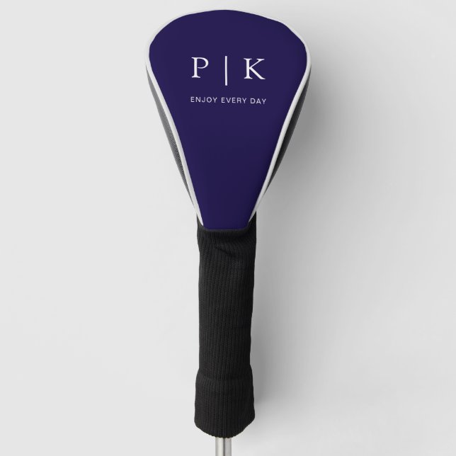 Moderne Monogramm Premium Golf  Headcover (Vorderseite)
