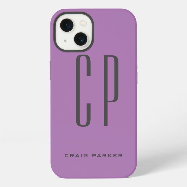 Moderne Monogramm Professional Schlicht Einfaches  iPhone Hülle (Rückseite)