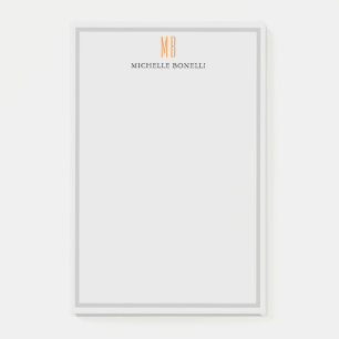 Moderne Monogramm Professionell Schlicht Einfach M Post-it Klebezettel
