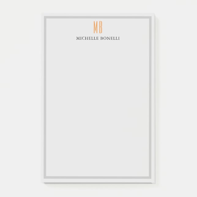 Moderne Monogramm Professionell Schlicht Einfach M Post-it Klebezettel (Vorderseite)