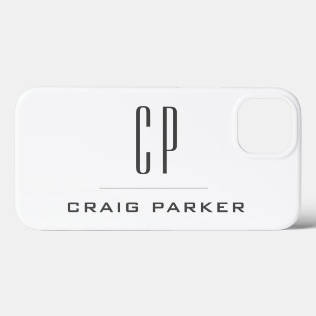Moderne Monogramm Professionell Schlicht Minimal Case-Mate iPhone Hülle (Rückseite (Horizontal))