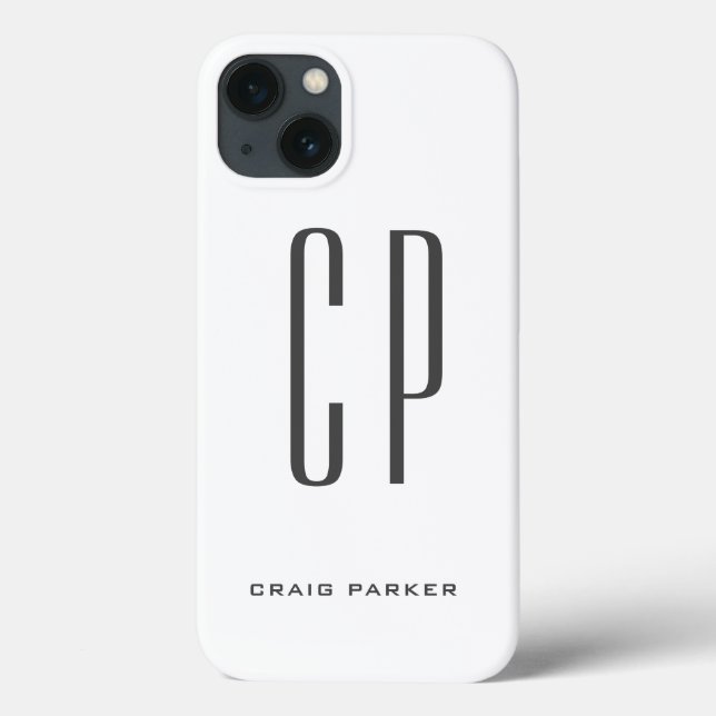 Moderne Monogramm Professionell Schlicht Minimal Case-Mate iPhone Hülle (Rückseite)