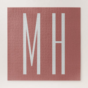 Moderne Monogramm Professionell Schlicht Minimalis Puzzle