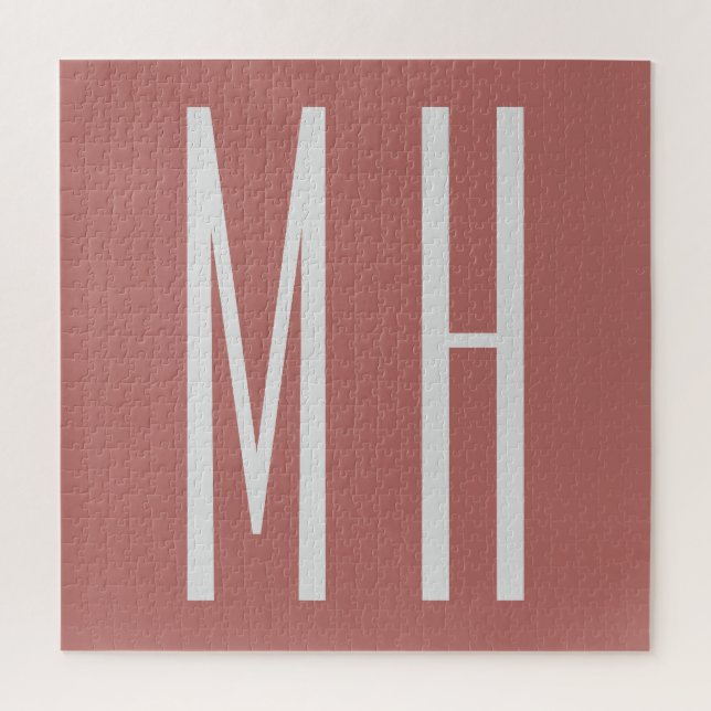 Moderne Monogramm Professionell Schlicht Minimalis Puzzle (Vertikal)