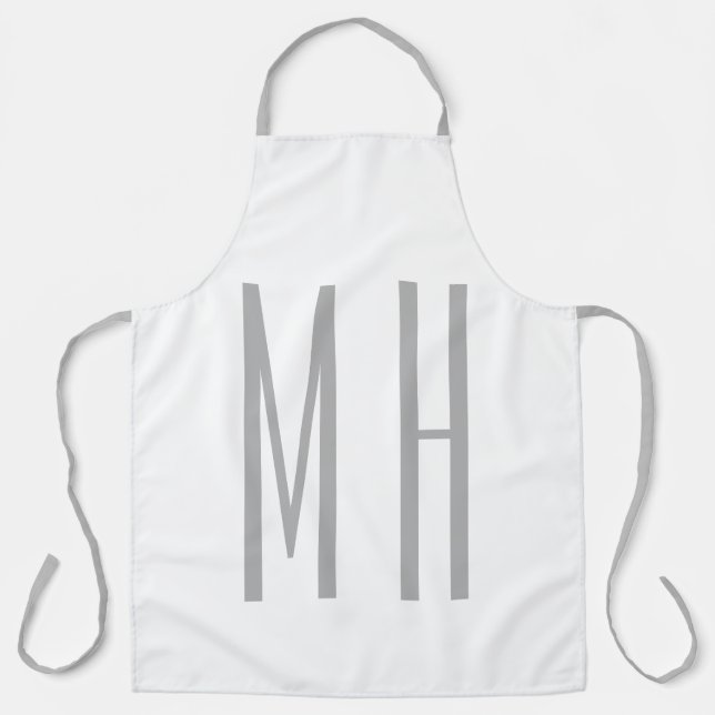 Moderne Monogramm Professionell Schlicht Minimalis Schürze (Vorderseite)