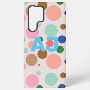 Moderne Monogramm-Punkte-Muster Samsung Galaxy Hülle