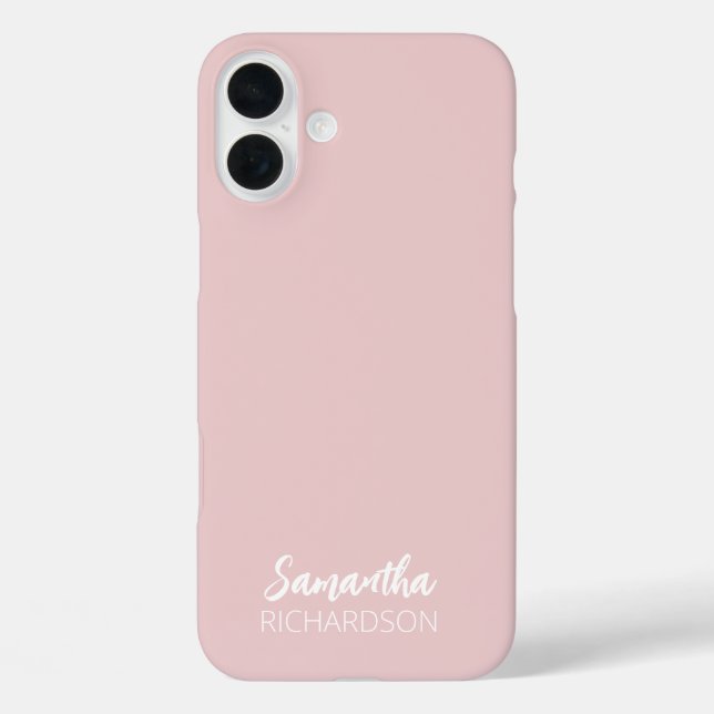 Moderne Monogramm-Schriftzug Name iPhone 16 Plus H Case-Mate iPhone Hülle (Rückseite)