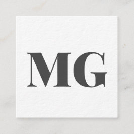 Moderne Monogramm Typografie Dunkelgrau Quadratische Visitenkarte