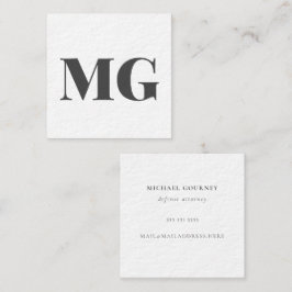Moderne Monogramm Typografie Dunkelgrau Quadratische Visitenkarte