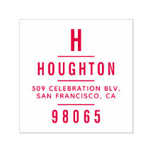 Moderne Monogramm-Typografie-Rücksendeadresse