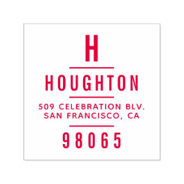 Moderne Monogramm-Typografie-Rücksendeadresse Permastempel