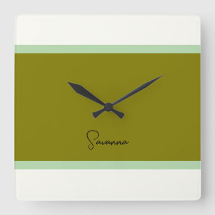 Moderne Monogramm-Uhr Quadratische Wanduhr