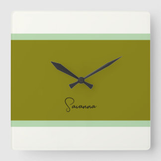 Moderne Monogramm-Uhr Quadratische Wanduhr