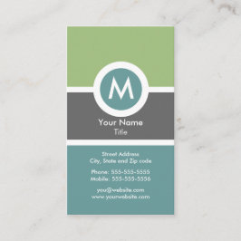 Moderne Monogramm-Visitenkarte Visitenkarte