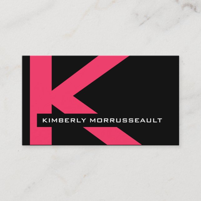 Moderne Monogramm-Visitenkarten Visitenkarte (Vorderseite)