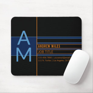 Moderne Monogramme & editierbare Formen & Farben Mousepad
