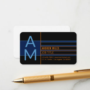 Moderne Monogramme und bearbeitbare Formen und Far Begleitkarte