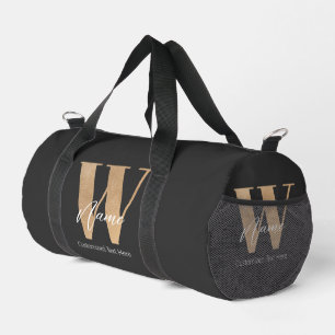 Moderne monogrammierte Anfangsbuchstabe W & Name P Duffle Bag