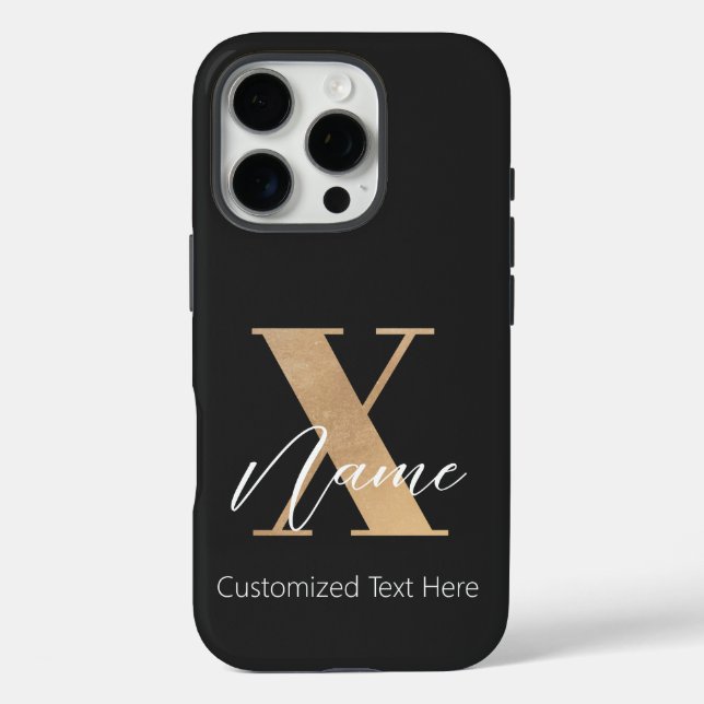 Moderne monogrammierte Anfangsbuchstabe X & Name p Case-Mate iPhone Hülle (Rückseite)