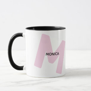 Moderne monogrammierte Anfangsbuchstaben- und Name Tasse