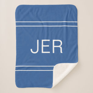 Moderne monogrammierte benutzerdefinierte Initiale Sherpadecke