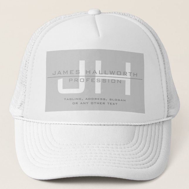 Moderne monogrammierte Initialen (oder anderer Tex Truckerkappe (Vorderseite)