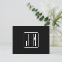 Moderne monogrammierte Initialen | Schwarz & Weiß