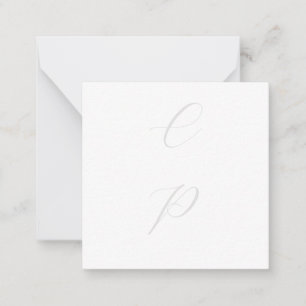 Moderne monogrammierte Kalligrafie Einfacher Name Mitteilungskarte