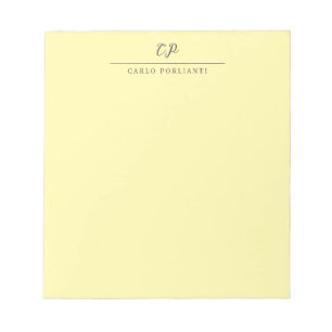 Moderne monogrammierte Kalligrafie-Name Notizblock