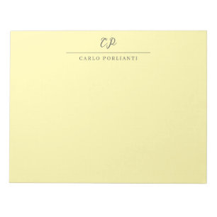 Moderne monogrammierte Kalligrafie-Name Notizblock