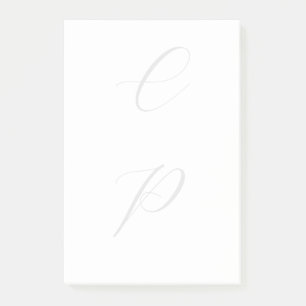 Moderne monogrammierte Kalligrafie schlicht einfac Post-it Klebezettel
