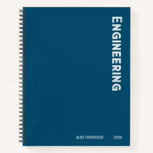 Moderne Monographie Engineering Marine Blue Graphe Notizbuch