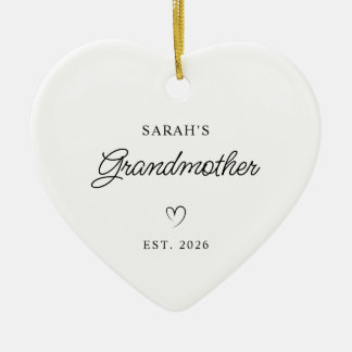 Moderne Monoline Foto der neuen Oma des Babys Keramik Ornament