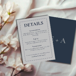 Moderne Moody-Hochzeitseinschlusskarte Begleitkarte
