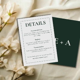 Moderne Moody-Hochzeitseinschlusskarte Begleitkarte