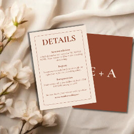 Moderne Moody-Hochzeitseinschlusskarte Begleitkarte