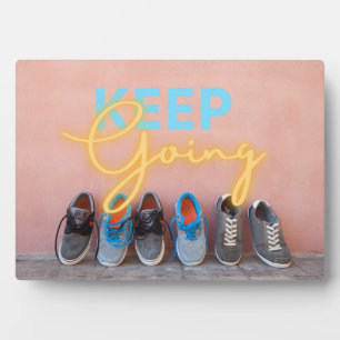 Moderne Motivation zum Weitermachen Fotoplatte