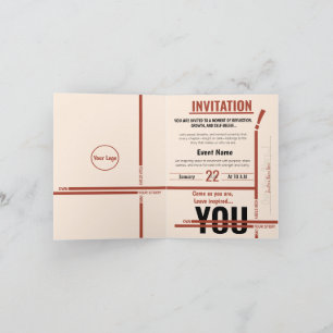 Moderne Motivations-Event-Einladungskarte   Semina Einladung