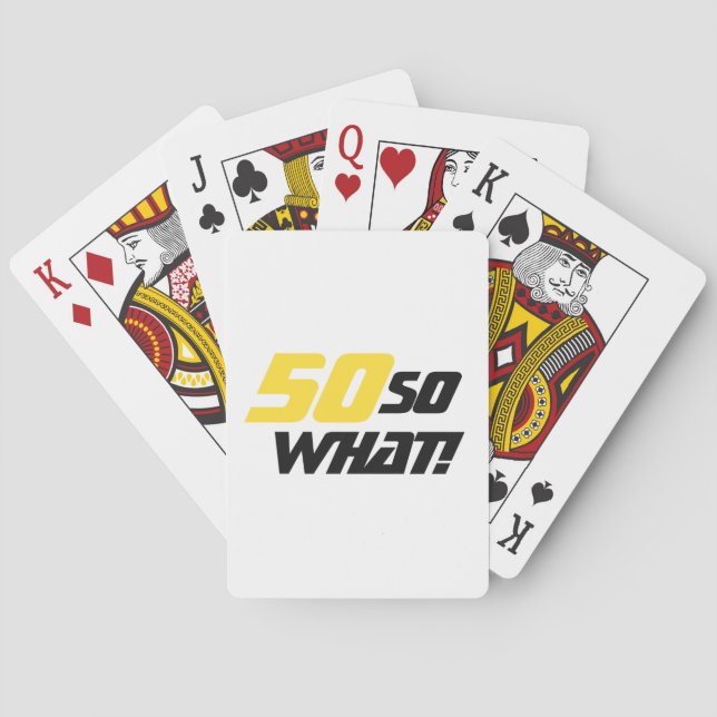 Moderne Motivierend 50 so was / 50. Geburtstag Spielkarten (Rückseite)