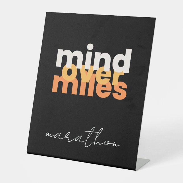 Moderne Motivierend Schwarz-Orange-Fett-Typografie Sockelschild (Vorderseite)