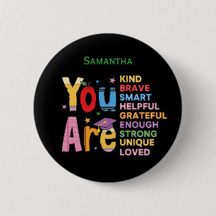 Moderne Motivierende Positive Affirmationen Name Button