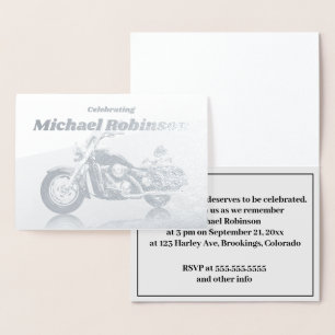 Moderne Motorradfeier Folienkarte