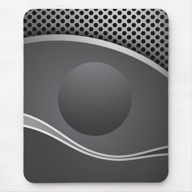 Moderne Mousepad, schwarz, grau, abstrakt Mousepad (Vorne)