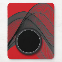 Moderne Mousepad, schwarz, rot, grau, abstrakt Mousepad