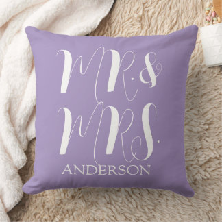 Moderne Mr-und-Mrs-Script-Hochzeit Kissen